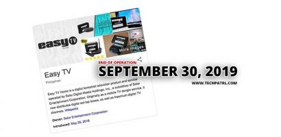 EASY TV END OF OPERATION