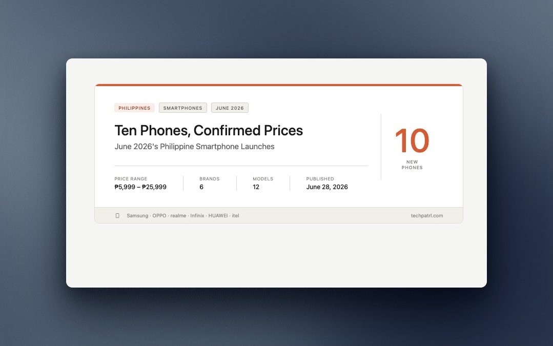 Ten Phones, Confirmed Prices: June 2026’s Philippine Smartphone Launches