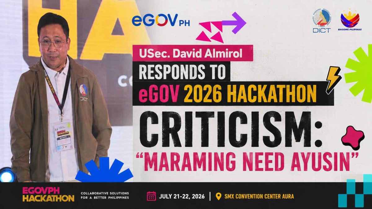 USec. David Almirol Responds to eGov 2026 Hackathon Criticism: “Maraming Need Ayusin”